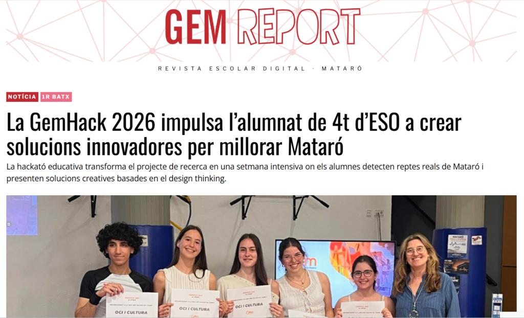 El GEM Report rep un dels premis Junior Report